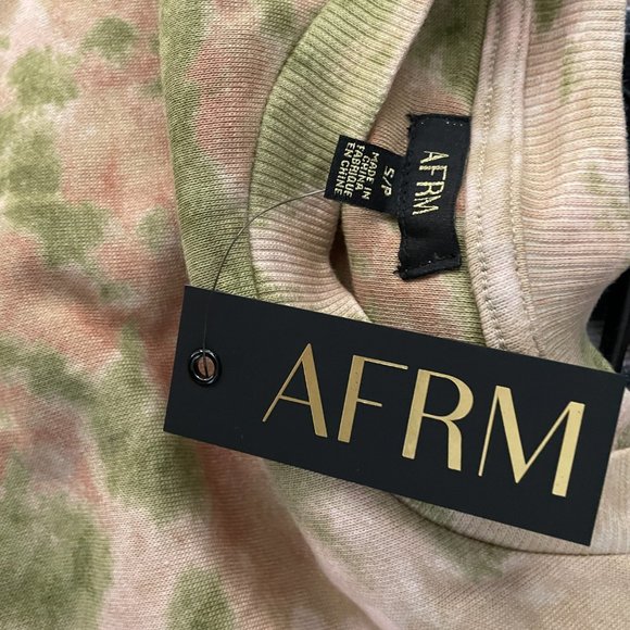 Revolve AFRM | Munroe Women’s Tie Dye Camouflage Crew Neck Sweatshirt Small - Picture 7 of 7